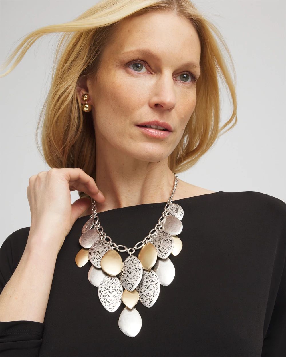 Mixed Petals Bib Necklace | Chico's